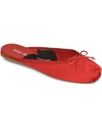 Miu Miu - Bow-Detail Mules - Lyst