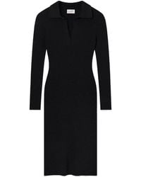 MC2 Saint Barth - Octavia Ribbed-Knit Long-Sleeve Midi Dress - Lyst