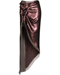 Rick Owens - Edfu Asymmetric Sequinned Maxi Skirt - Lyst