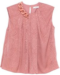 JOSEPH - Taddart Chain-Detail Blouse - Lyst