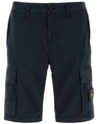Stone Island - Logo-Patch Cargo Shorts - Lyst