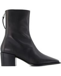 Aeyde - Amina Square-Toe Ankle Boots - Lyst