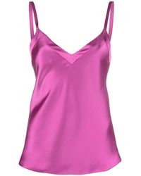 Blanca Vita - V-Neck Satin Top - Lyst