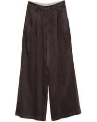 Alysi - Pleated Wide-Leg Trousers - Lyst