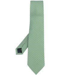 Ferragamo Krawatte mit Gancini-Muster - Grün