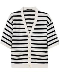 Luisa Cerano - Striped Short-Sleeve Cardigan - Lyst