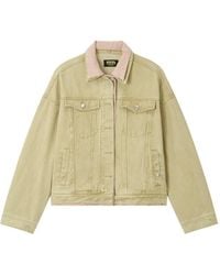 Mini Cream - Logo-Patch Denim Jacket - Lyst