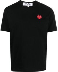 COMME DES GARÇONS PLAY ロゴ Tシャツ - ブラック