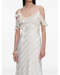Self-Portrait - Gestreepte Maxi-Jurk - Lyst