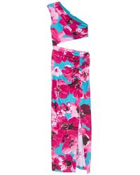 Amen - Floral-Print Cut-Out Maxi Dress - Lyst
