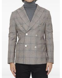 Tonello - Checked Blazer - Lyst