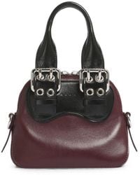 Marni - Burgundy And Leather Mini Belte Bag - Lyst