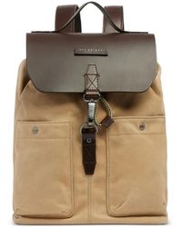 The Bridge - Leather-Trim Flap-Top Backpack - Lyst