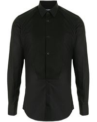 Dolce & Gabbana - Bib-collar Cotton Shirt - Lyst