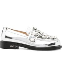 Mach & Mach - Crystal-Embellished Loafers - Lyst