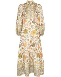 Zimmermann Jurk Met Paisley-print - Oranje