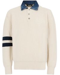 DSquared² - Ribbed-Knit Polo Shirt - Lyst