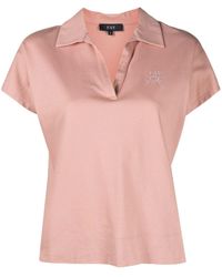 Fay - V-neck Piqué-weave Polo Shirt - Lyst