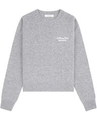 Sporty & Rich - Kasjmier Trui Met Geborduurd Logo - Lyst