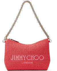 Jimmy Choo - Callie Schultertasche mit Logo-Stickerei - Lyst