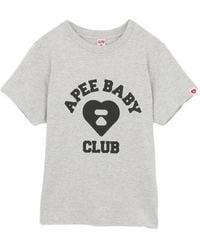 AAPE BY A BATHING AP - Heart Logo T-Shirt - Lyst