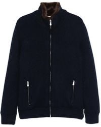 Barba Napoli - Ribbed-Knit Zip-Up Sweater - Lyst