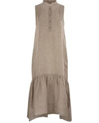 Peserico - Lino Voile Vestido largo - Lyst