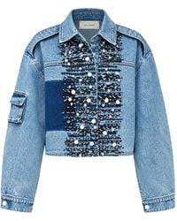 Hellessy - Trey Bead-Embellished Denim Jacket - Lyst