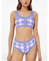 Beach Riot - Isle Pearl-Button Bikini Top - Lyst