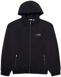 LAB C.O. OFF WHITE - Logo-Print Zip-Fastening Hoodie - Lyst