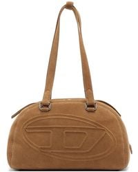 DIESEL - 1Dr Dome-Suede Shoulder Bag With Oval D Logo - Lyst