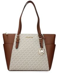 Michael Kors - Charlotte Logo-Print Leather Tote Bag - Lyst