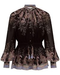 Zimmermann - Sophisticated Cuffed Mini Top With Self-Tie Waist - Lyst