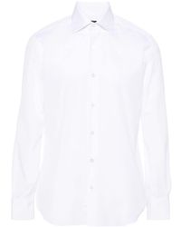 Barba Napoli - Classic-collar Cotton Shirt - Lyst