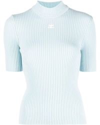 Courreges - High-neck Rib-knit Top - Lyst