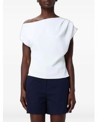 Hanita - One-Shoulder Crepe Top - Lyst
