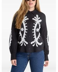 Desigual - Embroidered Long-Sleeve Shirt - Lyst