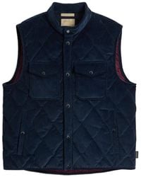 Woolrich - Quilted Corduroy Jacket With Stand Collar - Lyst