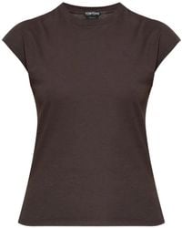 Tom Ford - Logo-Embroidered T-Shirt - Lyst