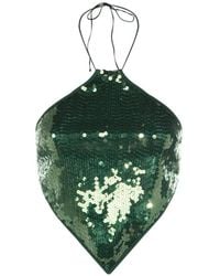 Oséree - Marylin Sequin Tie Top - Lyst