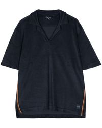 Paul Smith - Stripe-trim Terry-cloth T-shirt - Lyst