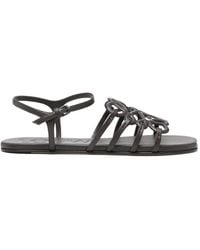 Loewe - Petal Anagram Leather Sandals - Lyst