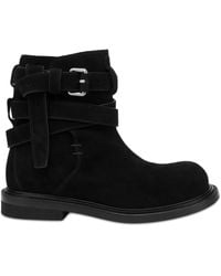 Moschino - Adjustable Buckle Ankle Boots - Lyst