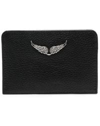 Zadig & Voltaire - Wing-Charm Leather Cardholder - Lyst