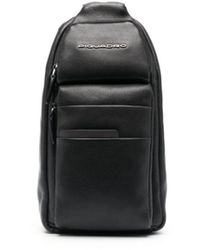Piquadro Paavo Leather Sling Bag - Black
