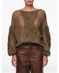Bimba Y Lola - Pull En Maille Torsadée En Mohair - Lyst