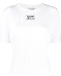Moschino - Logo-Patch Knitted Top - Lyst