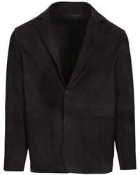Al Duca d'Aosta - Single-Breasted Suede Blazer - Lyst
