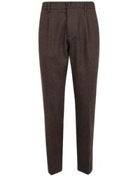 Cruna - Herringbone-Pattern Trousers - Lyst