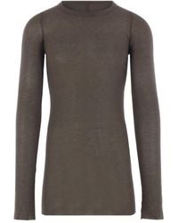 Rick Owens - T-Shirt A Coste A Maniche Lunghe - Lyst